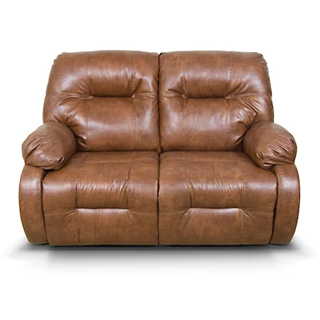 Leather-Like Double Reclining Love Seat